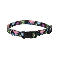 Alliance Products Nylon Adjustable Dog Collar - Wildflower - 18-26 Inch