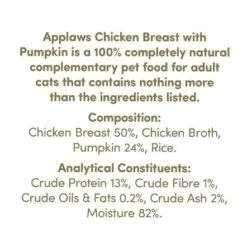 Applaws Chicken Breast With Pumpkin Canned Cat Food - 70 G - Pack Of 24 -Pet Products Store applawschickenbreastwithpumpkincannedcatfood70gx24pcs 3