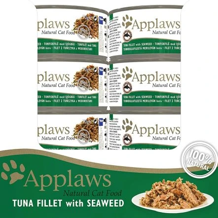 Applaws Tuna Fillet With Seaweed Cat Wet Food - 70g - Pack Of 24 5 Applaws Tuna Fillet With Seaweed Cat Wet Food - 70g - Pack Of 24 - Image 3