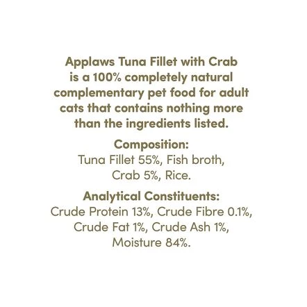 Applaws Tuna With Crab Canned Cat Food - 70g - Pack Of 24 9 Applaws Tuna With Crab Canned Cat Food - 70g - Pack Of 24 - Image 7