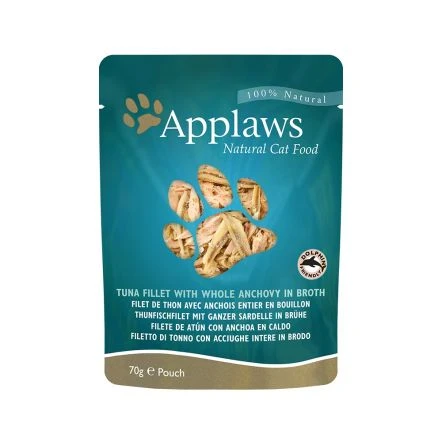 Applaws Pouch Tuna With Whole Anchovy Cat Food - 70g - Pack Of 12 3 Applaws Pouch Tuna With Whole Anchovy Cat Food - 70g - Pack Of 12