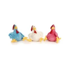 Beeztees Chicken Plush Dog Toy -Assorted Colors