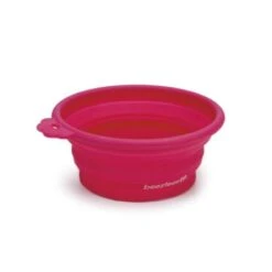 Beeztees Silicon Collapsible Pet Bowl - Pink