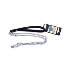 Beeztees Sturdy Dog Chrome Leash, Black