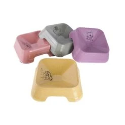 Bobo Multi Color Square Shaped Food Bowls, Assorted Colors -Pet Products Store bobomulticolorsquareshapedfoodbowls assortedcolors 5