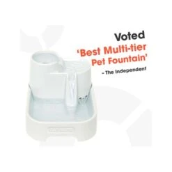 Cat Mate Three Level Pet Fountain - 2 Liter -Pet Products Store catmatethreelevelpetfountain 2liter white 3