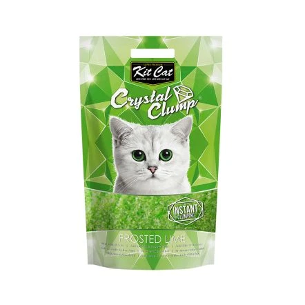 Kit Cat Crystal Clump Frosted Lime Cat Litter, 4L 3 Kit Cat Crystal Clump Frosted Lime Cat Litter, 4L