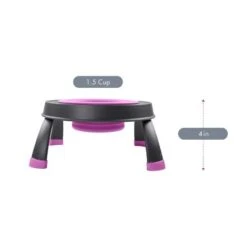 Dexas Single Elevated Pet Feeder - Fuchsia -Pet Products Store dexassingleelevatedpetfeeder1.5cupcapacity fuchsia small 2 1 1