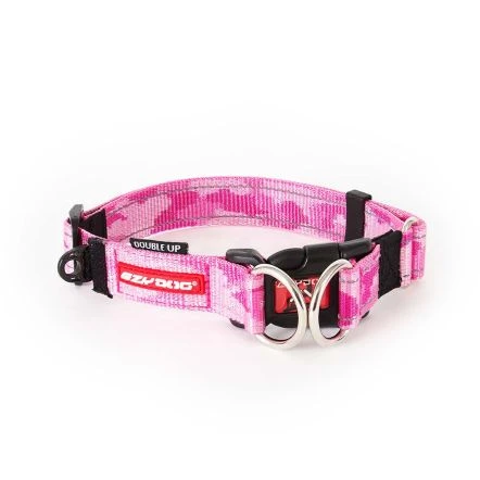 EzyDog Double Up Multi Color Dog Collar, Pink Camo 3 EzyDog Double Up Multi Color Dog Collar, Pink Camo