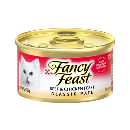 Fancy Feast Classic Pate Beef And Chicken Feast Canned Cat Food- 85 G - Pack Of 24 3 Fancy Feast Classic Pate Beef And Chicken Feast Canned Cat Food- 85 G - Pack Of 24