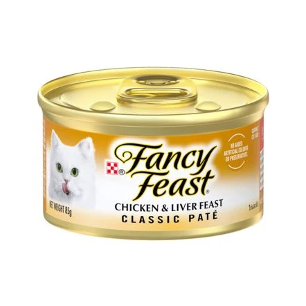 Fancy Feast Classic Pate Chicken And Liver Feast Canned Cat Food - 85 G - Pack Of 24 3 Fancy Feast Classic Pate Chicken And Liver Feast Canned Cat Food - 85 G - Pack Of 24