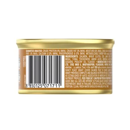 Fancy Feast Gravy Lovers Salmon Feast In Seared Salmon Flavour Gravy Canned Cat Food - 85 G - Pack Of 24 4 Fancy Feast Gravy Lovers Salmon Feast In Seared Salmon Flavour Gravy Canned Cat Food - 85 G - Pack Of 24 - Image 2