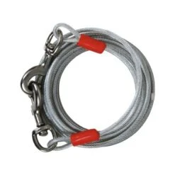 Four Paws Dog Tie Out Cable, Silver, Super Heavy Weight - 20 Feet -Pet Products Store fourpawsdogtieoutcablesilversuperheavyweight 20feet 2