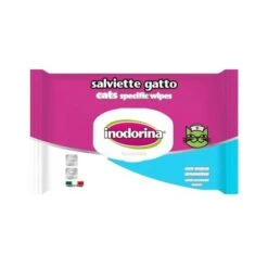 Inodorina Cat Wipes With Aromatic Water, 40 Counts