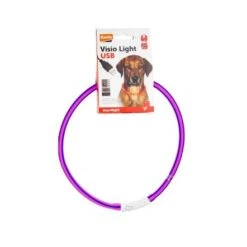 Karlie Visio Light LED Zebra Dog Collar - Violet/Pink