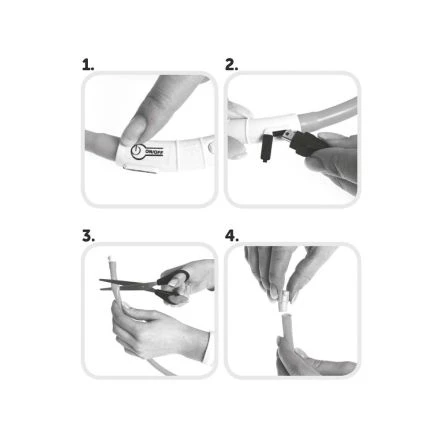 Karlie Visio Light LED Zebra Dog Collar - Violet/Pink 6 Karlie Visio Light LED Zebra Dog Collar - Violet/Pink - Image 4