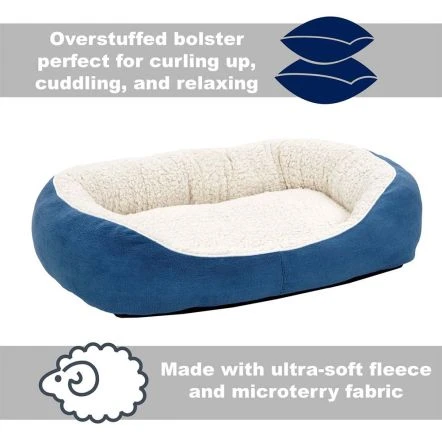 Midwest Cuddle Bed For Cats & Dogs, Blue 6 Midwest Cuddle Bed For Cats & Dogs, Blue - Image 4