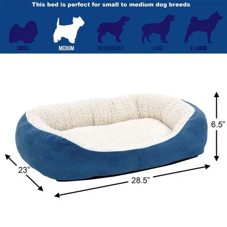 Midwest Cuddle Bed For Cats & Dogs, Blue 7 Midwest Cuddle Bed For Cats & Dogs, Blue - Image 5