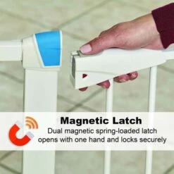 Midwest Steel Glow Stripe Pet Gate, White - 2.92 X 73.66 X 99.31 Cm -Pet Products Store midweststeelglowstripepetgatewhite 2.92x73.66x99.31cm 4