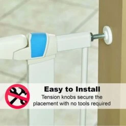 Midwest Steel Glow Stripe Pet Gate, White - 2.92 X 73.66 X 99.31 Cm -Pet Products Store midweststeelglowstripepetgatewhite 2.92x73.66x99.31cm 5