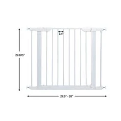 MidWest White Std Steel Pet Gate -Pet Products Store midwestwhitestdsteelpetgate 30lx38wx30hcm 4