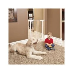 MidWest White Std Steel Pet Gate -Pet Products Store midwestwhitestdsteelpetgate 30lx38wx40hcm 2