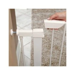 MidWest White Std Steel Pet Gate -Pet Products Store midwestwhitestdsteelpetgate 30lx38wx40hcm 3