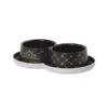 Moderna Luxurious Trendy Double Cat Bowl, 2 X 350 Ml, Black -Pet Products Store modernaluxuriouspetstrendydinnerdoublecatbowl2x350mlblack 1