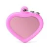 Myfamily Aluminium Pink Heart With Pink Rubber Pet ID Tag -Pet Products Store myfamilyaluminiumpinkheartwithpinkrubberpetidtag 1