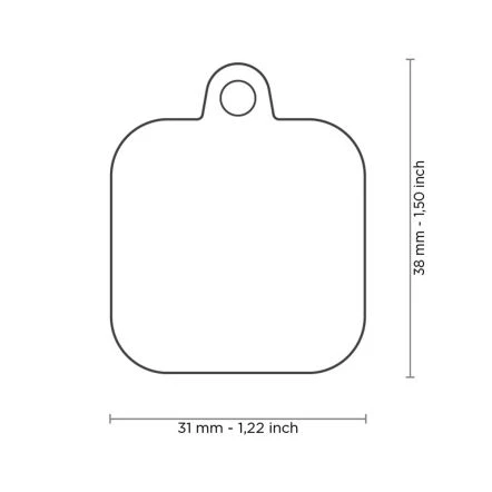 Myfamily Aluminium Square With Rubber Pet ID Tag 4 Myfamily Aluminium Square With Rubber Pet ID Tag - Image 2