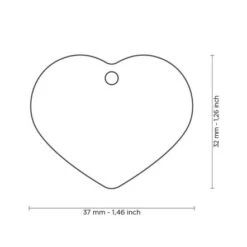 MyFamily Basic Collection Big Heart In Aluminum Pet ID Tag - Red -Pet Products Store myfamilybasiccollectionbigheartinaluminumpetidtag red 3