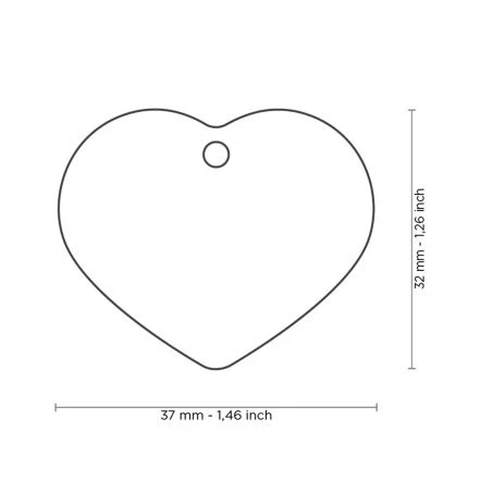 MyFamily Basic Collection Big Heart In Brass Pet ID Tag 4 MyFamily Basic Collection Big Heart In Brass Pet ID Tag - Image 2