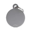 MyFamily Basic Collection Round In Aluminum Pet ID Tag - Small -Pet Products Store myfamilybasiccollectionbigroundinaluminumpetidtag grey 1 2