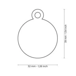 MyFamily Basic Collection Big Round In Brass Pet ID Tag -Pet Products Store myfamilybasiccollectionbigroundinbrasspetidtag chrome 2 2