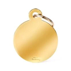 MyFamily Basic Collection Big Round In Brass Pet ID Tag