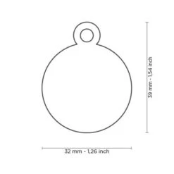 MyFamily Basic Collection Big Round Pet ID Tag -Pet Products Store myfamilybasiccollectionbigroundpetidtag pink 3