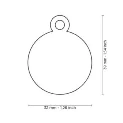 MyFamily Basic Collection Big Round Pet ID Tag -Pet Products Store myfamilybasiccollectionbigroundpetidtag red 3