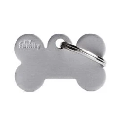 MyFamily Basic Collection Bone In Aluminum Pet ID Tag - Small