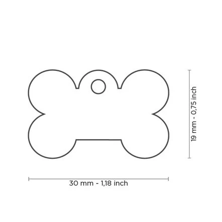 MyFamily Basic Collection Bone In Aluminum Pet ID Tag - Small 5 MyFamily Basic Collection Bone In Aluminum Pet ID Tag - Small - Image 3