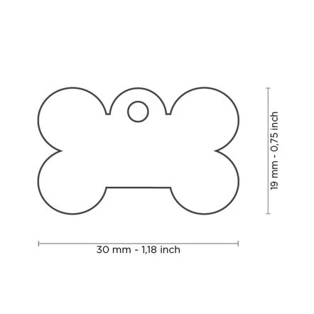 MyFamily Basic Collection Bone In Aluminum Pet ID Tag - Small 8 MyFamily Basic Collection Bone In Aluminum Pet ID Tag - Small - Image 6