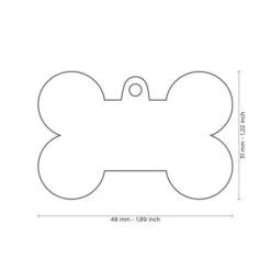 My Family Basic Collection Bone In Aluminum Pet ID Tag - XLarge -Pet Products Store myfamilybasiccollectionboneinaluminumpetidtag xlarge red 2