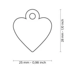 MyFamily Basic Collection Small Heart In Aluminum Pet ID Tag -Pet Products Store myfamilybasiccollectionsmallheartinaluminumpetidtag black 3 1