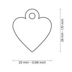 MyFamily Basic Collection Small Heart In Aluminum Pet ID Tag -Pet Products Store myfamilybasiccollectionsmallheartinaluminumpetidtag blue 2 1