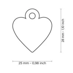 MyFamily Basic Collection Small Heart In Aluminum Pet ID Tag -Pet Products Store myfamilybasiccollectionsmallheartinaluminumpetidtag pink 3 1