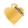 MyFamily Basic Collection Small Heart In Golden Plated Brass Pet ID Tag -Pet Products Store myfamilybasiccollectionsmallheartingoldenplatedbrasspetidtag 1