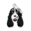 MyFamily Black And White English Cocker Dog ID Tag -Pet Products Store myfamilyblackandwhiteenglishcockerdogidtag 1