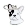 MyFamily Black And White French Bulldog Dog ID Tag -Pet Products Store myfamilyblackandwhitefrenchbulldogdogidtag 1