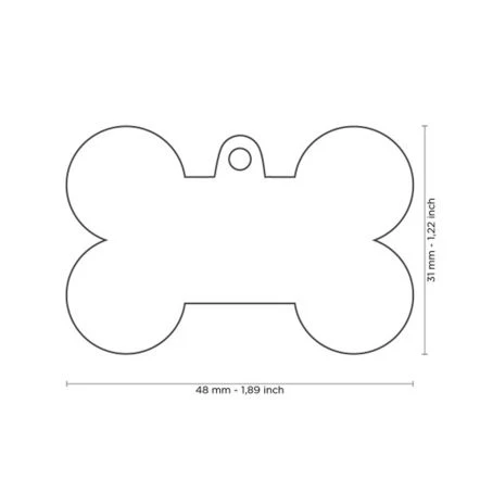 MyFamily Bone Bronx Platform Pet ID Tag - XLarge 4 MyFamily Bone Bronx Platform Pet ID Tag - XLarge - Image 2