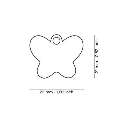 MyFamily Charms Butterfly Pet ID Tag 4 MyFamily Charms Butterfly Pet ID Tag - Image 2