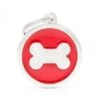 MyFamily Classic Big Red Circle Bone ID Tag -Pet Products Store myfamilyclassicbigredcircleboneidtag 1